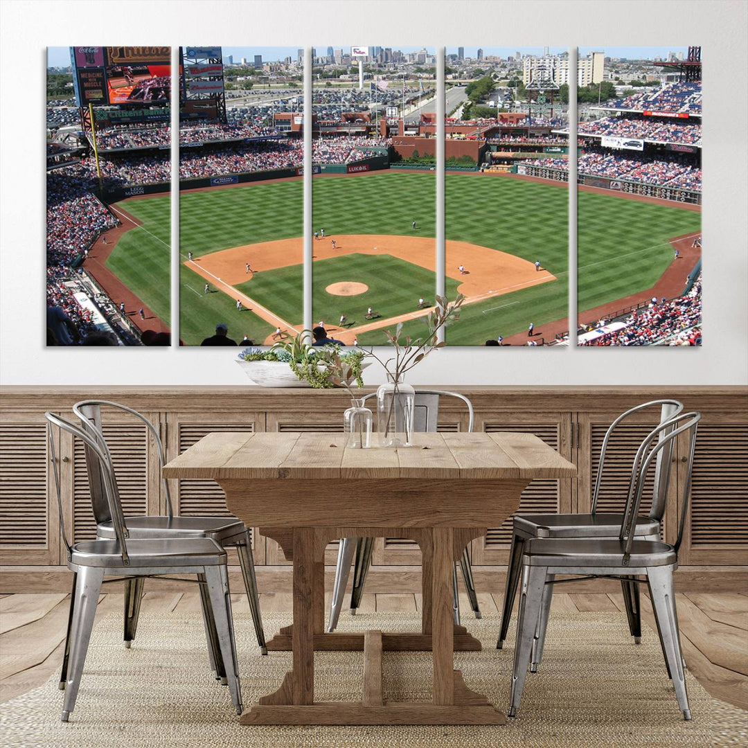 Citizens Bank Park Baseball Stadium Wall Art Canvas Print