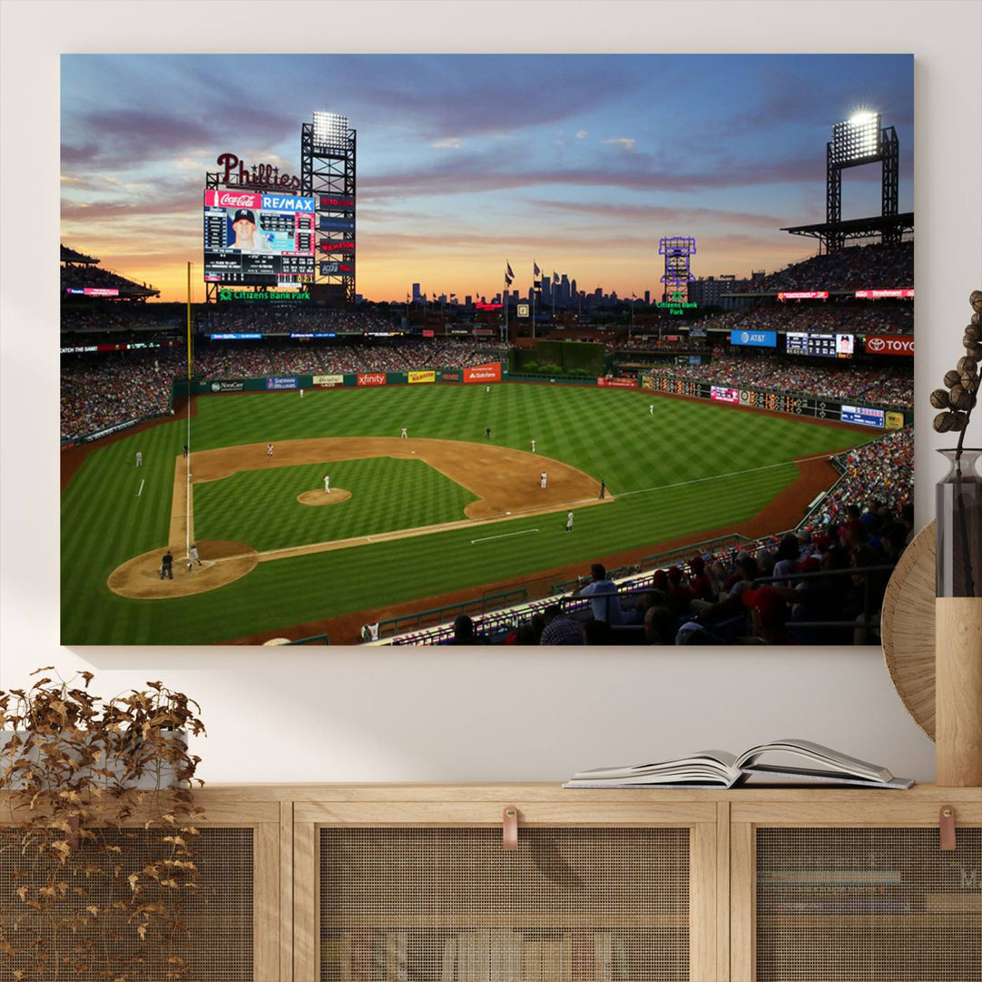 Citizens Bank Park Baseball Stadium Wall Art Canvas Print