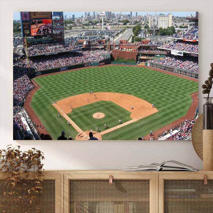 Citizens Bank Park Baseball Stadium Wall Art Canvas Print