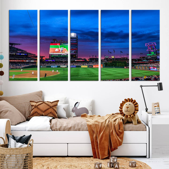 Citizens Bank Park Baseball Stadium Wall Art Canvas Print