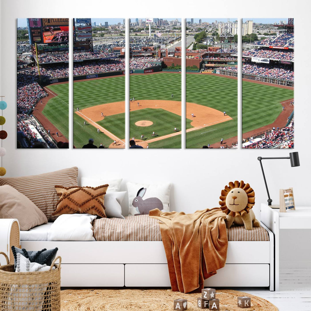 Citizens Bank Park Baseball Stadium Wall Art Canvas Print