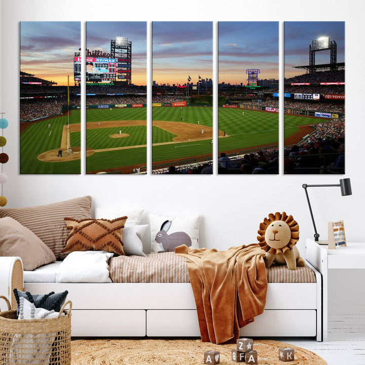 Citizens Bank Park Baseball Stadium Wall Art Canvas Print