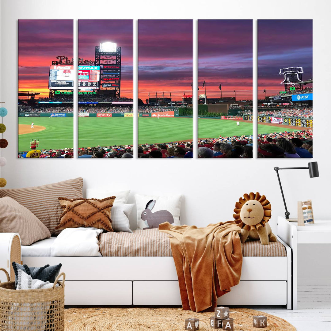 Citizens Bank Park Baseball Stadium Wall Art Canvas Print