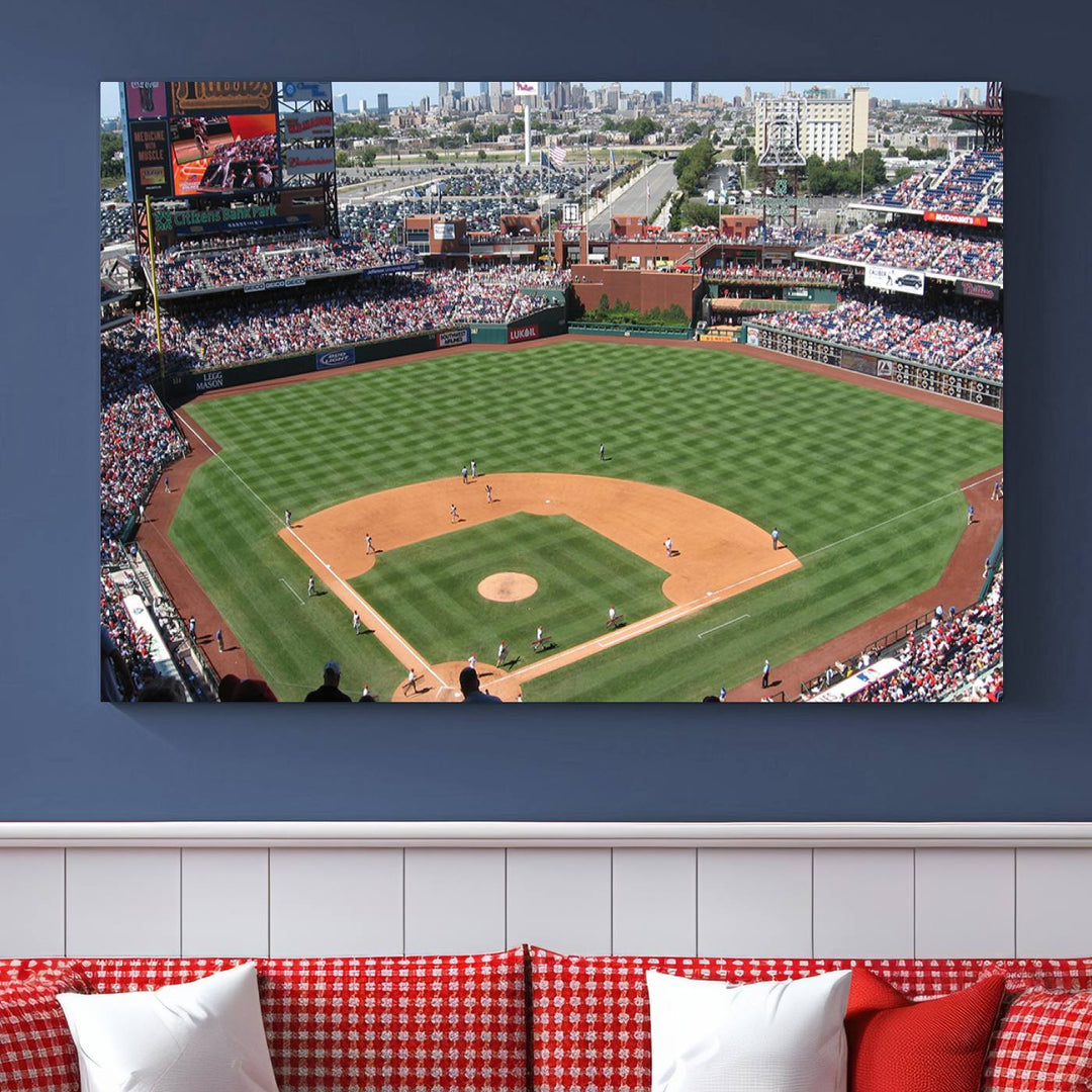 Citizens Bank Park Baseball Stadium Wall Art Canvas Print