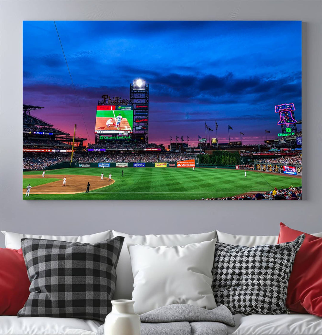 Citizens Bank Park Baseball Stadium Wall Art Canvas Print