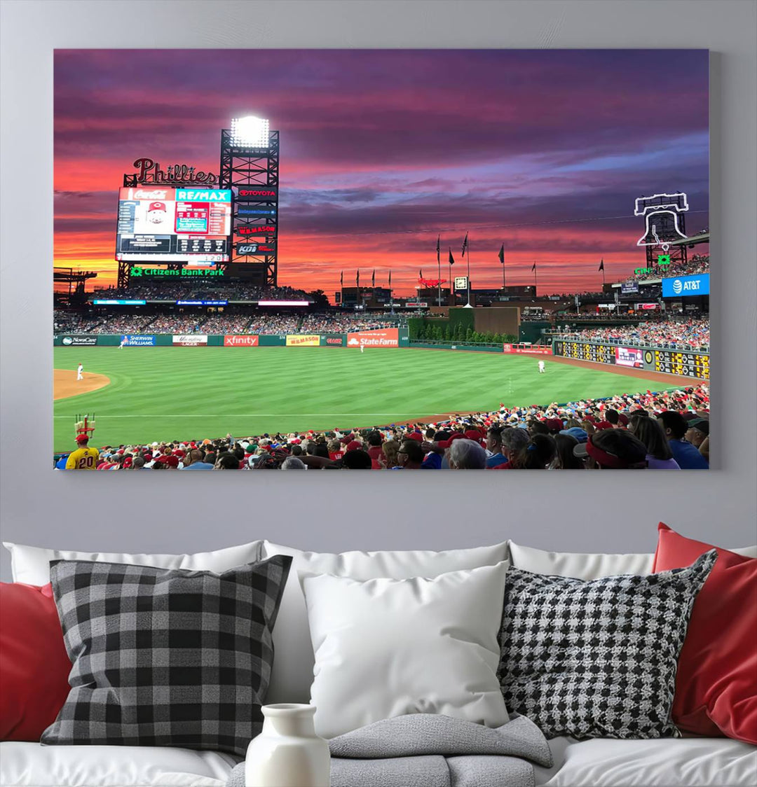 Citizens Bank Park Baseball Stadium Wall Art Canvas Print