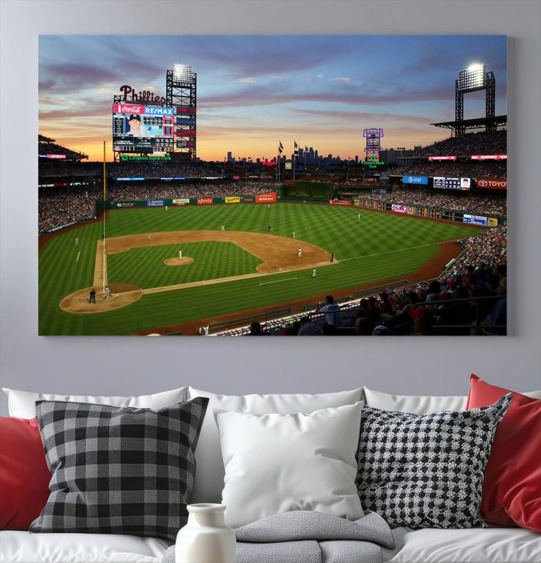 Citizens Bank Park Baseball Stadium Wall Art Canvas Print