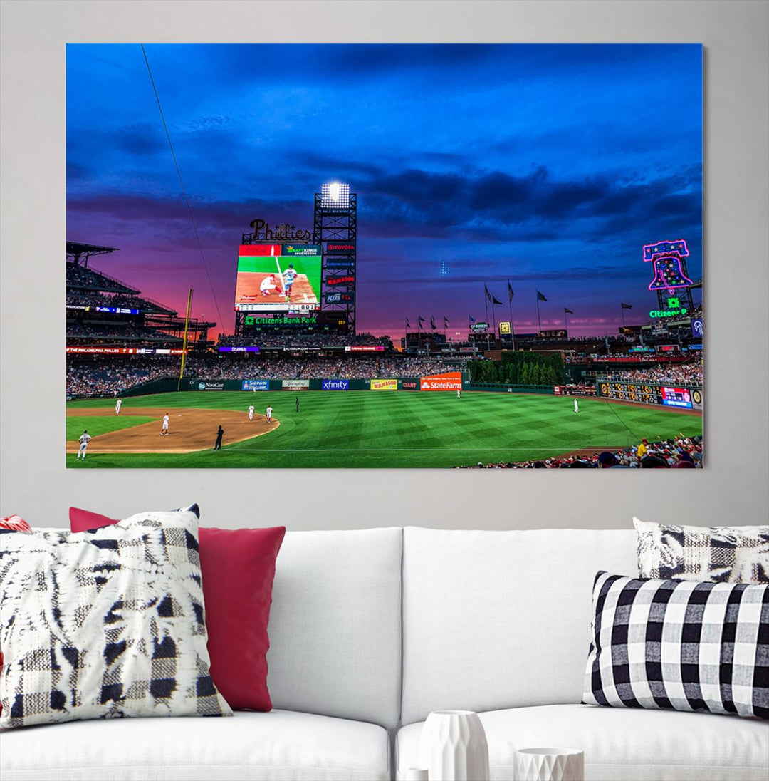 Citizens Bank Park Baseball Stadium Wall Art Canvas Print