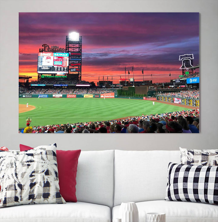 Citizens Bank Park Baseball Stadium Wall Art Canvas Print