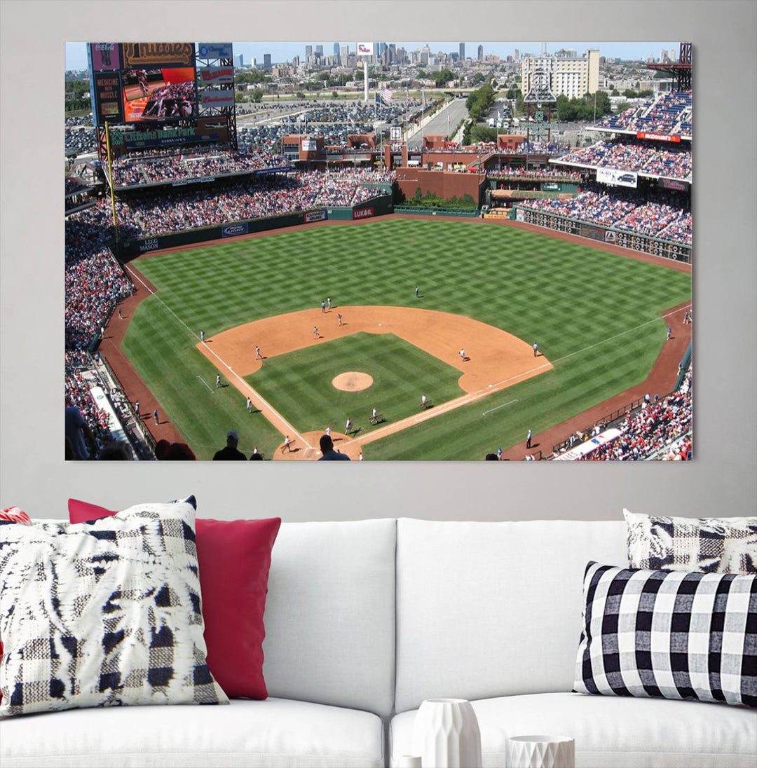 Citizens Bank Park Baseball Stadium Wall Art Canvas Print