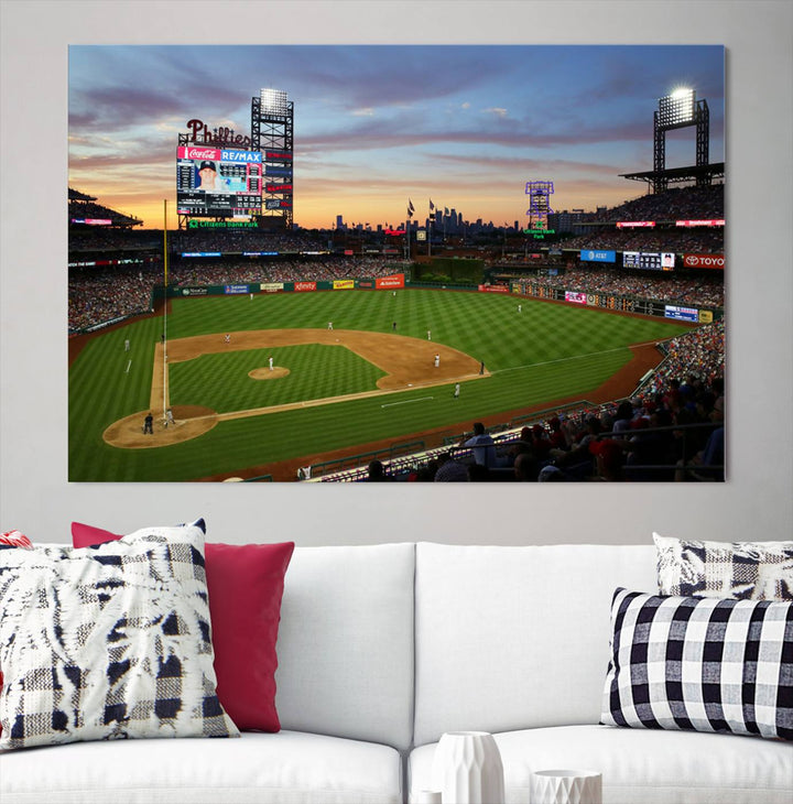 Citizens Bank Park Baseball Stadium Wall Art Canvas Print