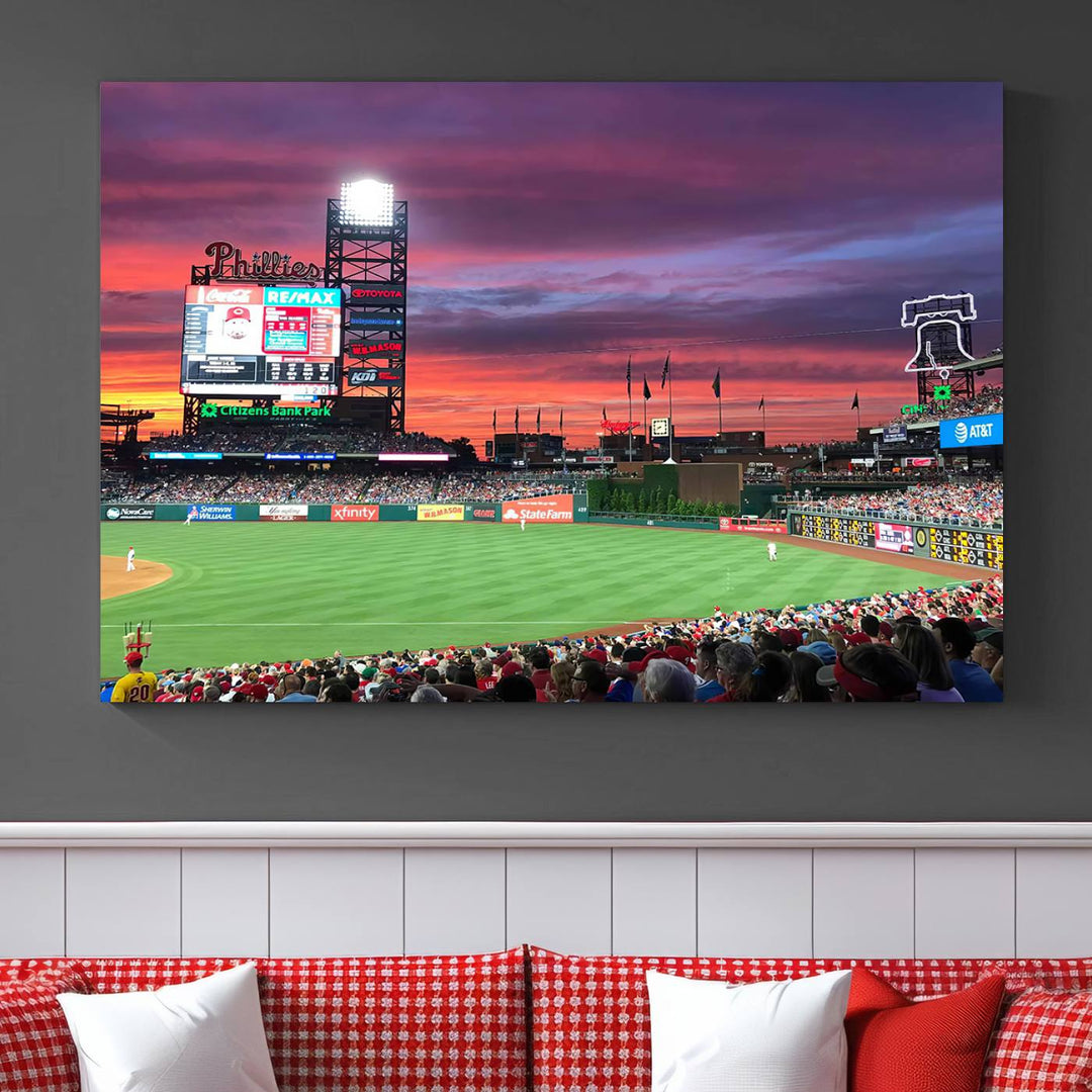 Citizens Bank Park Baseball Stadium Wall Art Canvas Print