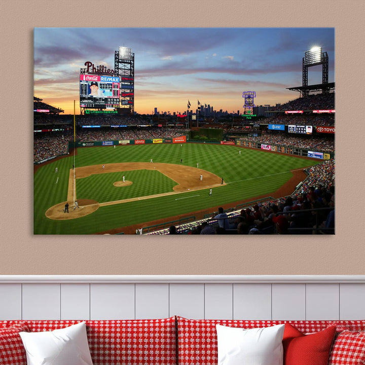 Citizens Bank Park Baseball Stadium Wall Art Canvas Print