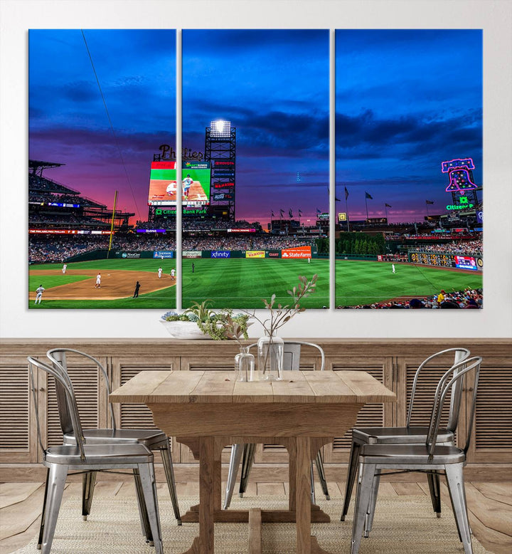 Citizens Bank Park Baseball Stadium Wall Art Canvas Print