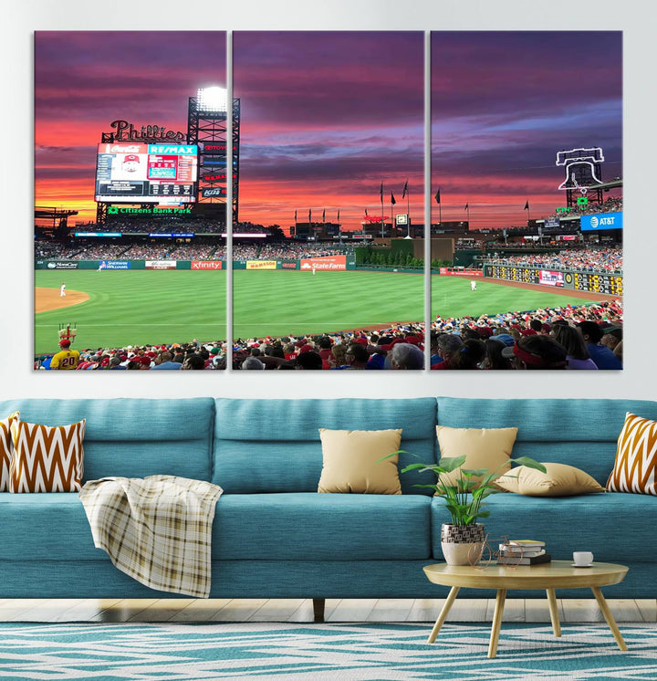 Citizens Bank Park Baseball Stadium Wall Art Canvas Print