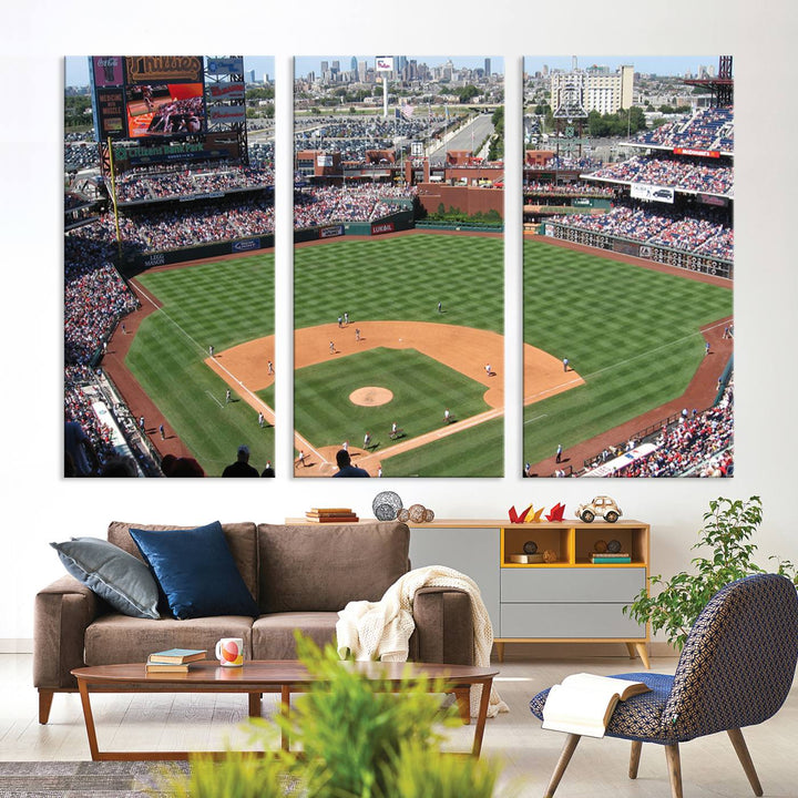 Citizens Bank Park Baseball Stadium Wall Art Canvas Print