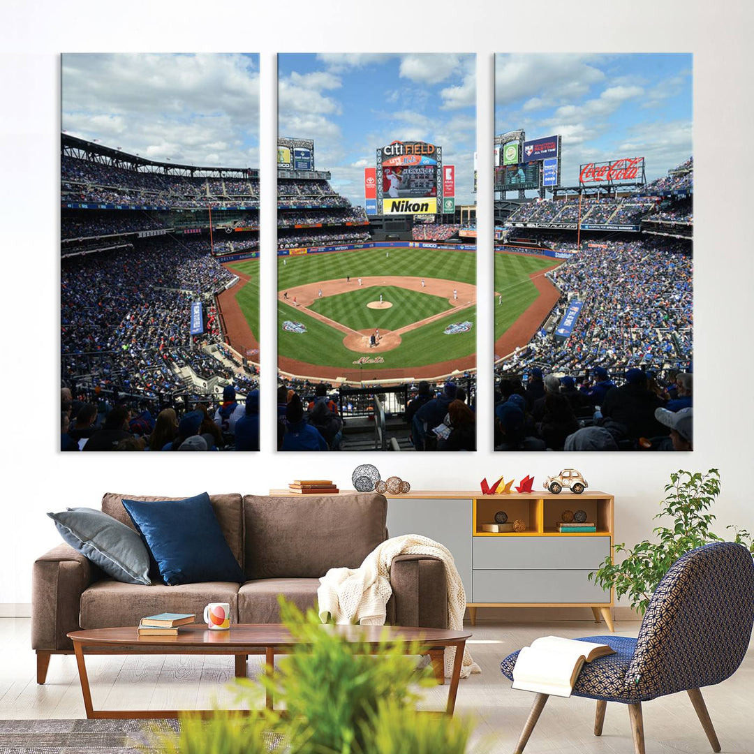 City Filed Stadium Wall Art Canvas Print