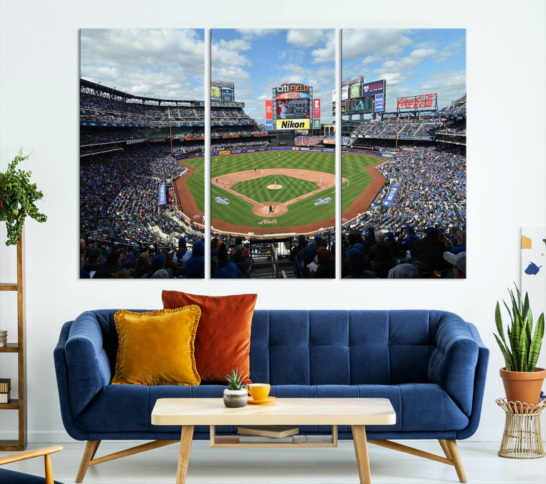 City Filed Stadium Wall Art Canvas Print