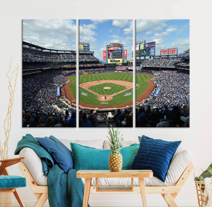 City Filed Stadium Wall Art Canvas Print