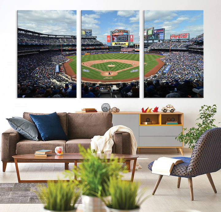 City Filed Stadium Wall Art Canvas Print