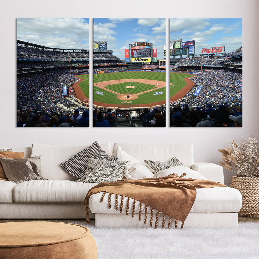 City Filed Stadium Wall Art Canvas Print