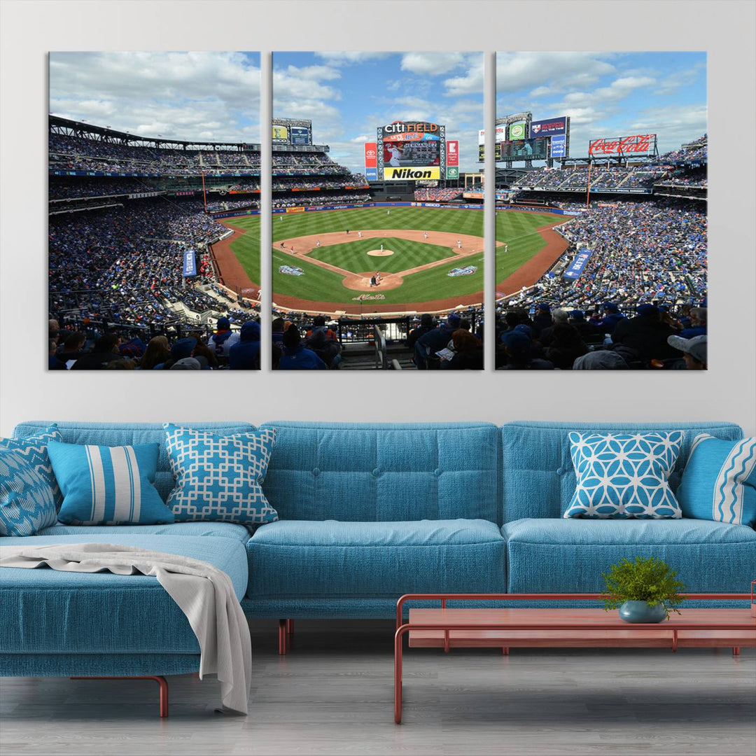 City Filed Stadium Wall Art Canvas Print