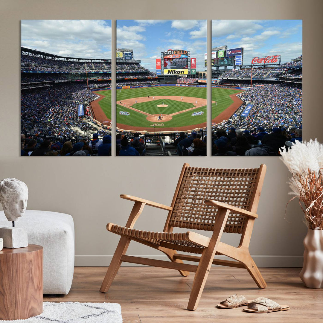 City Filed Stadium Wall Art Canvas Print