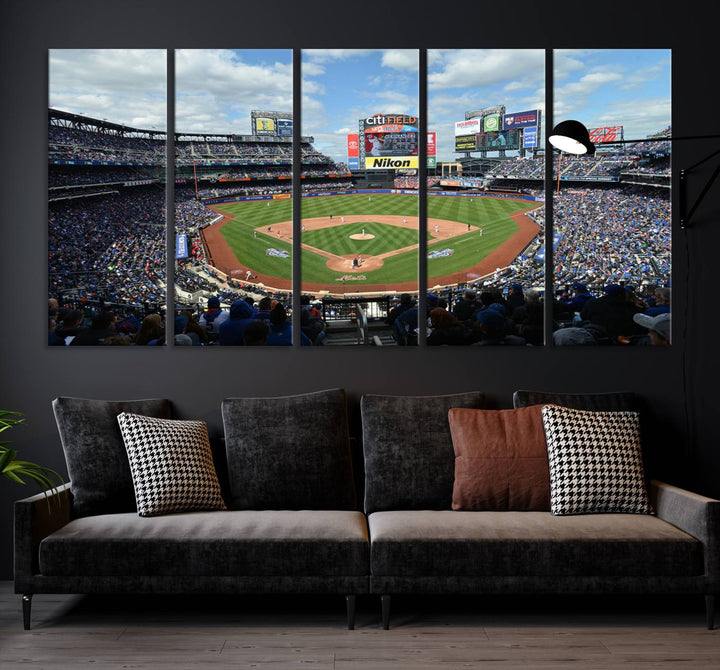 City Filed Stadium Wall Art Canvas Print