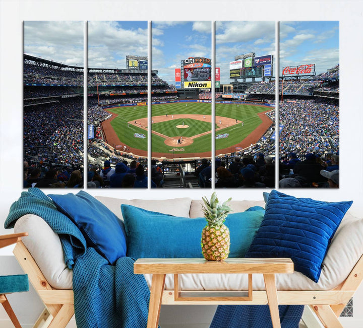 City Filed Stadium Wall Art Canvas Print