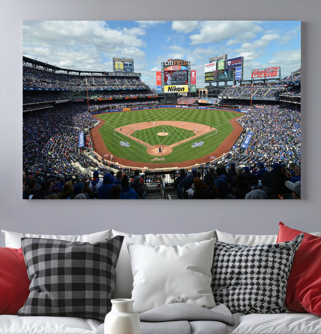 City Filed Stadium Wall Art Canvas Print