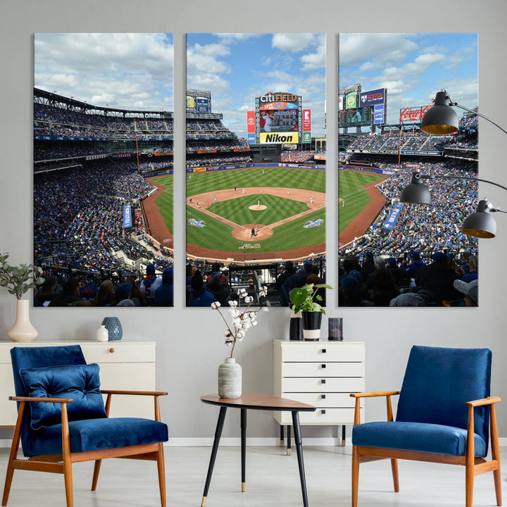 City Filed Stadium Wall Art Canvas Print