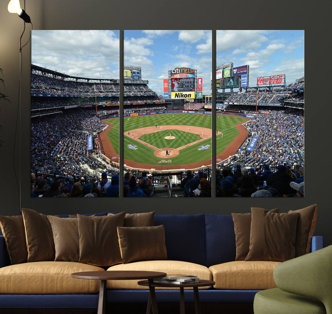 City Filed Stadium Wall Art Canvas Print