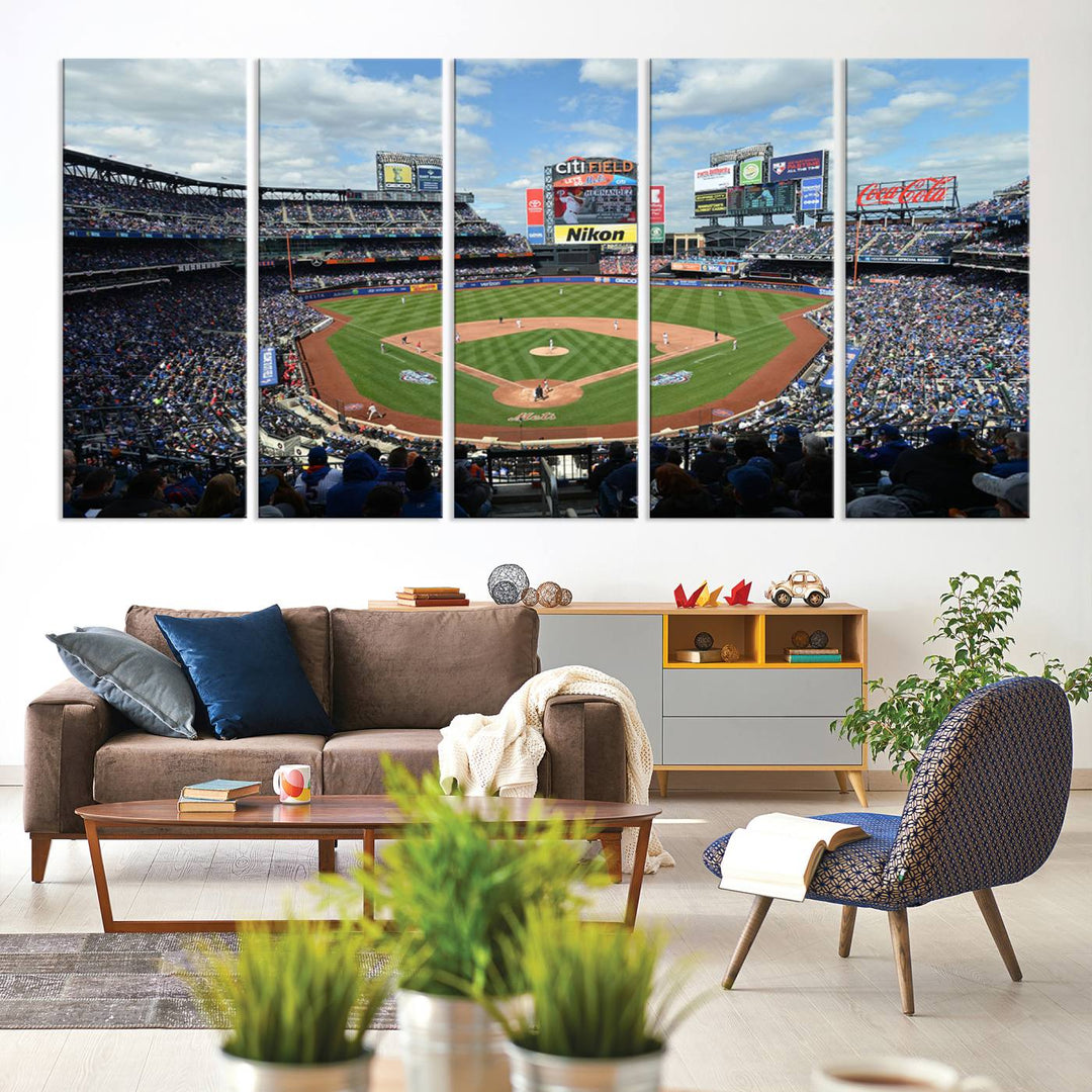 City Filed Stadium Wall Art Canvas Print