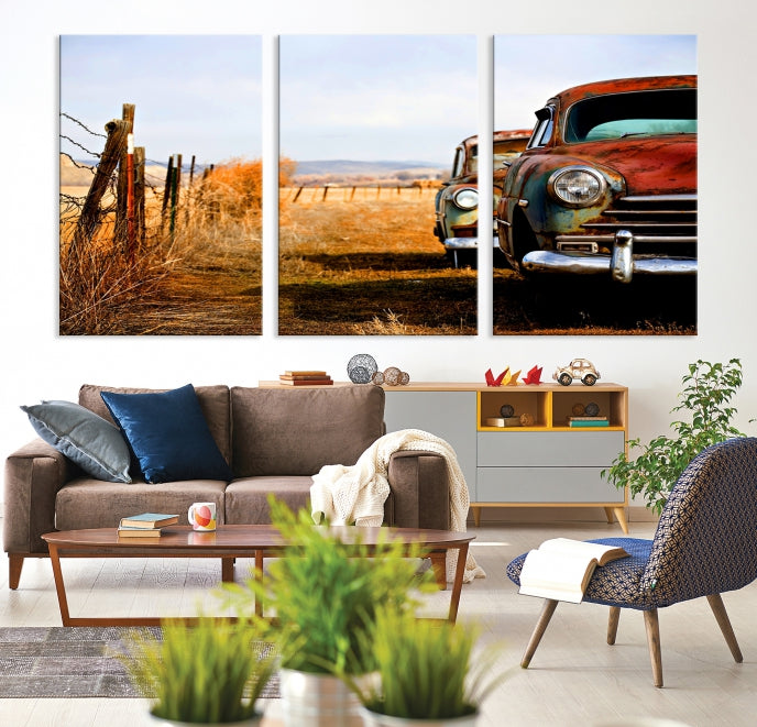 Classic Car Vintage Antique Wall Art Canvas Print