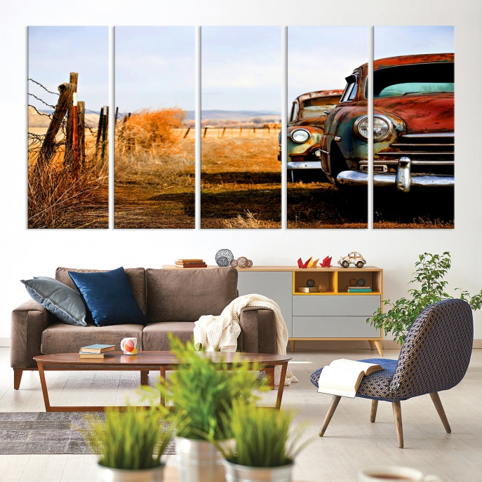 Classic Car Vintage Antique Wall Art Canvas Print