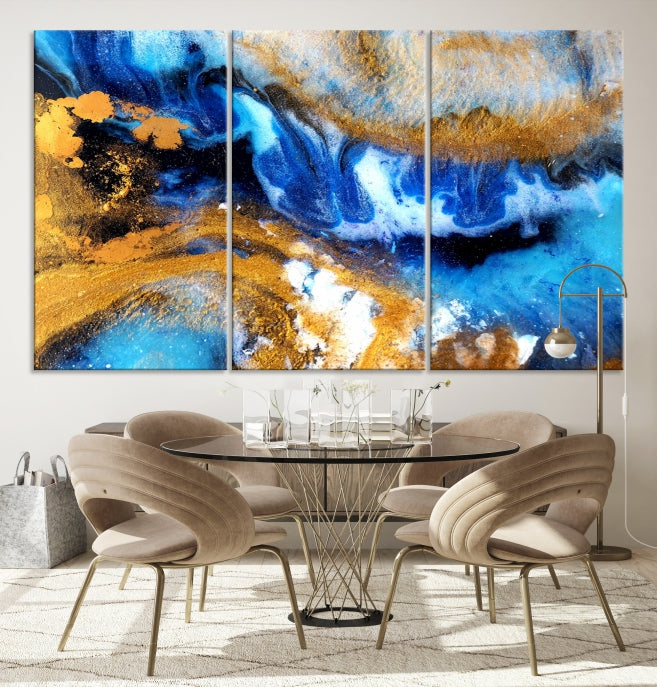 Colorful Abstract Artwork Marble Wall Art Print Modern Canvas Painting