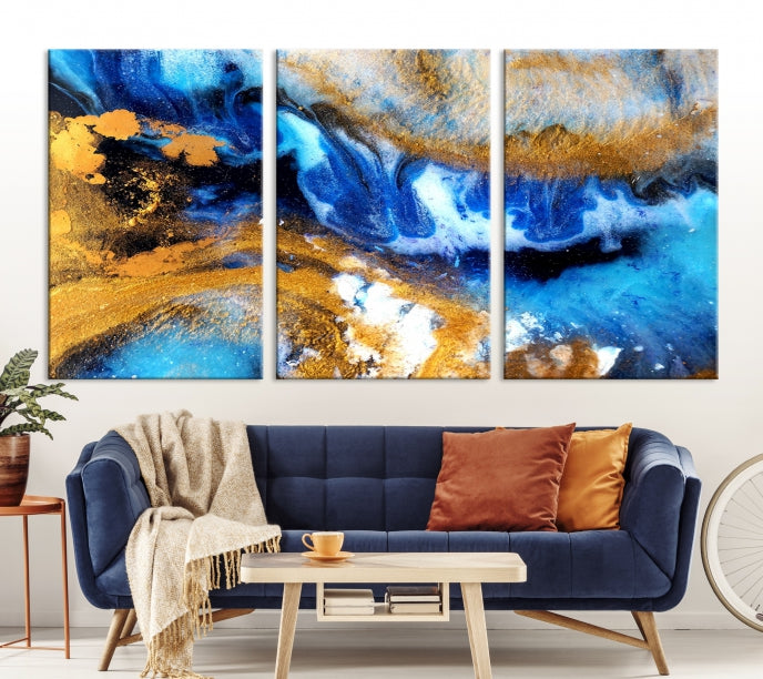 Colorful Abstract Artwork Marble Wall Art Print Modern Canvas Painting