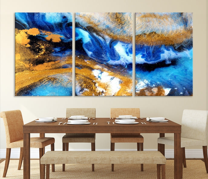 Colorful Abstract Artwork Marble Wall Art Print Modern Canvas Painting