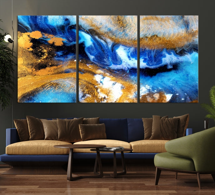 Colorful Abstract Artwork Marble Wall Art Print Modern Canvas Painting