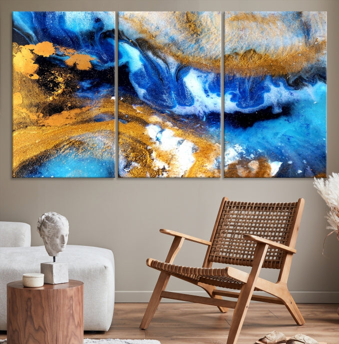 Colorful Abstract Artwork Marble Wall Art Print Modern Canvas Painting