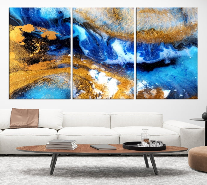 Colorful Abstract Artwork Marble Wall Art Print Modern Canvas Painting