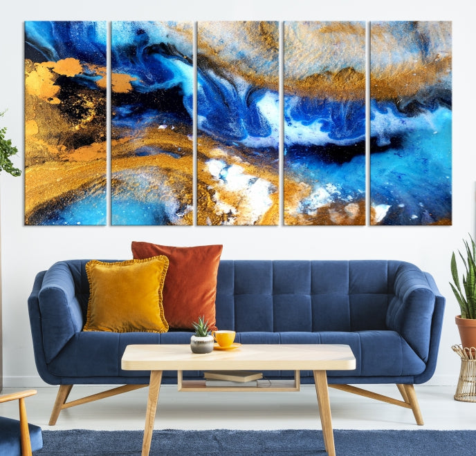 Colorful Abstract Artwork Marble Wall Art Print Modern Canvas Painting