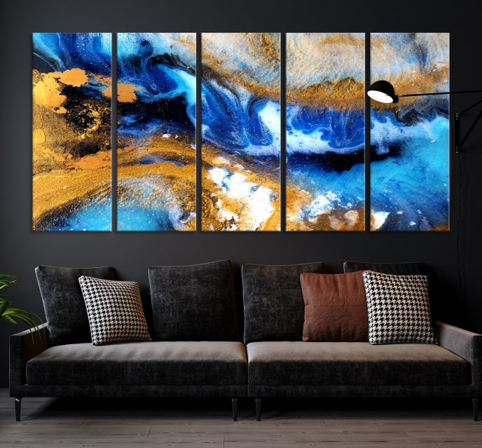 Colorful Abstract Artwork Marble Wall Art Print Modern Canvas Painting