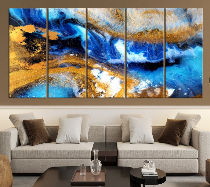 Colorful Abstract Artwork Marble Wall Art Print Modern Canvas Painting