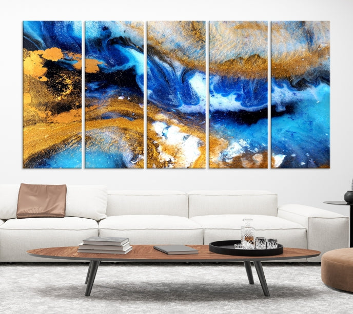 Colorful Abstract Artwork Marble Wall Art Print Modern Canvas Painting