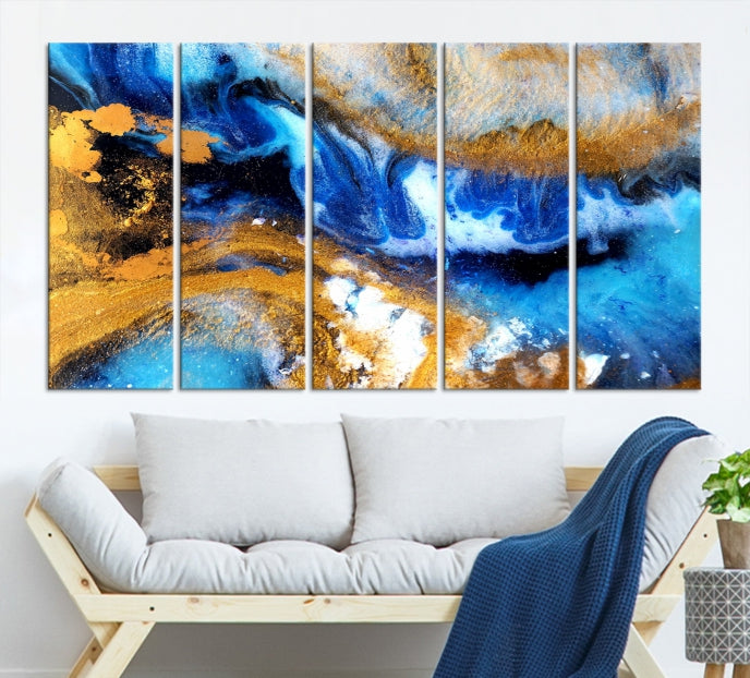 Colorful Abstract Artwork Marble Wall Art Print Modern Canvas Painting