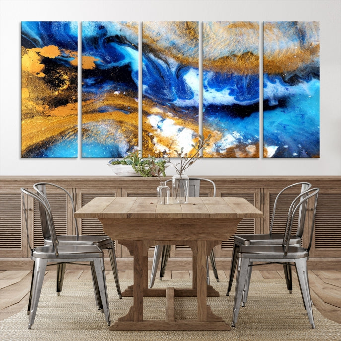 Colorful Abstract Artwork Marble Wall Art Print Modern Canvas Painting