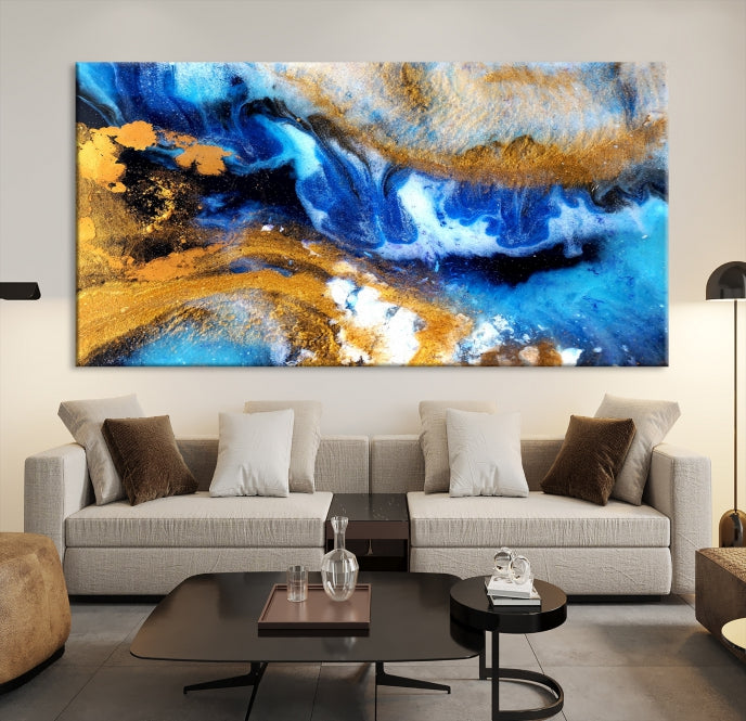 Colorful Abstract Artwork Marble Wall Art Print Modern Canvas Painting