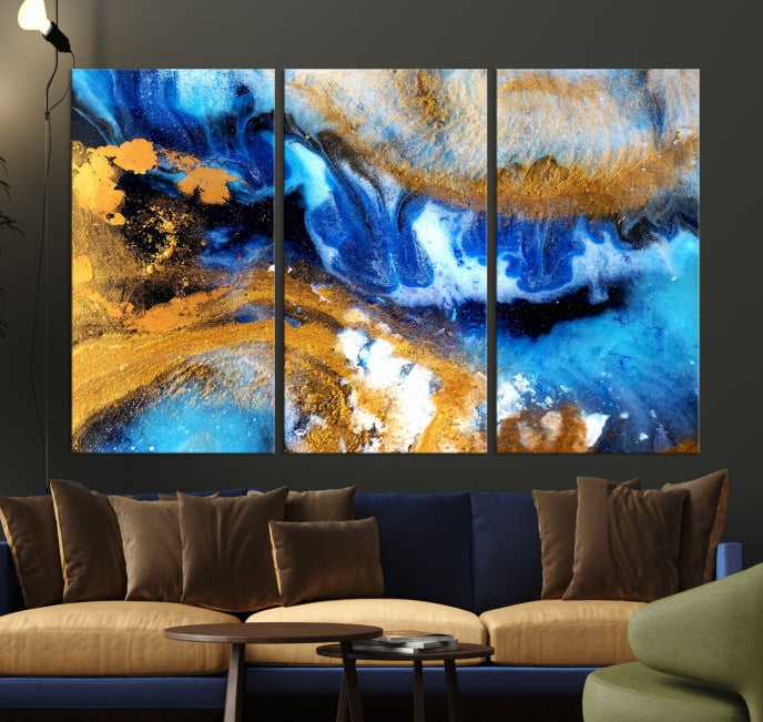 Colorful Abstract Artwork Marble Wall Art Print Modern Canvas Painting