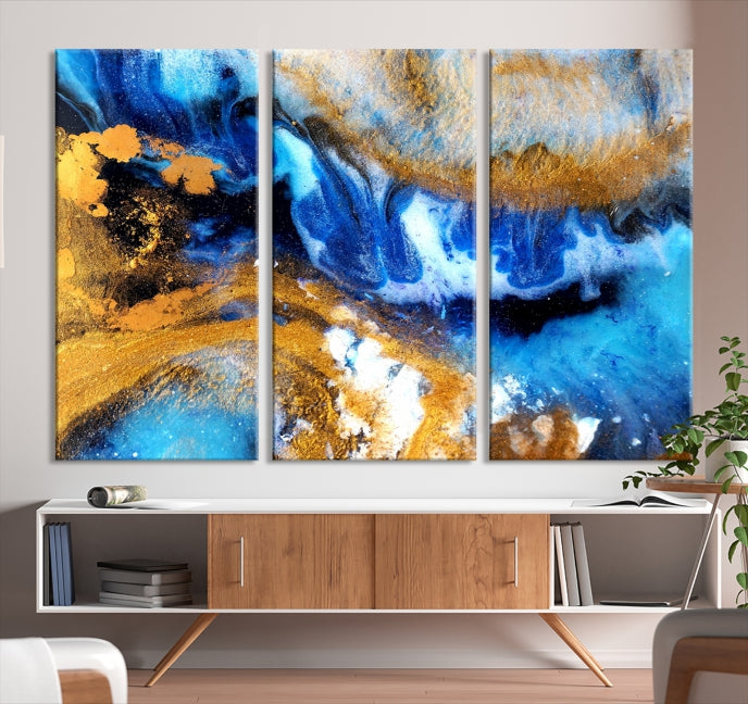 Colorful Abstract Artwork Marble Wall Art Print Modern Canvas Painting